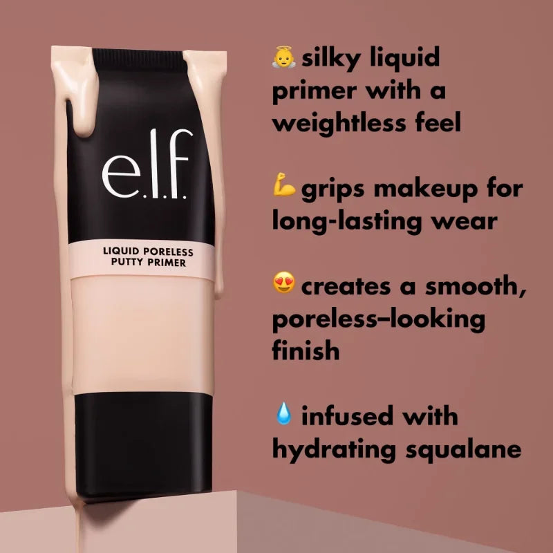 Elf Liquid Poreless Putty Primer Invisible Pores Smoothing Long-lasting Makeup Base Moisturizing Waterproof Makeup Cosmetics