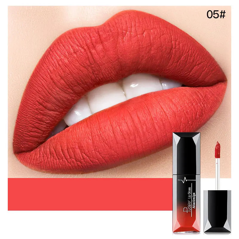 21-Color Beauty Lip Gloss Matte Mist Lip Glaze Waterproof Long lasting Cosmetics Lip Tint Paste Not-fade Liquid Lipstick.