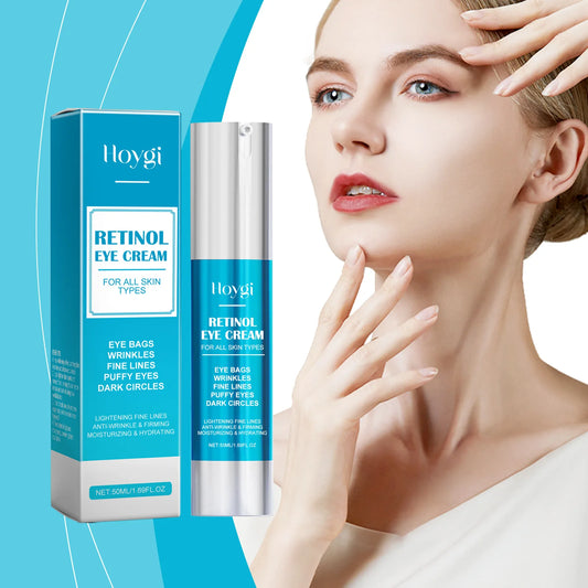 Hoygi 50ml Retinol Eye Line Lightening Cream Firming Lifting Anti Dark Circles Eye Bags Puffiness Moisturizing Eye Care Cream