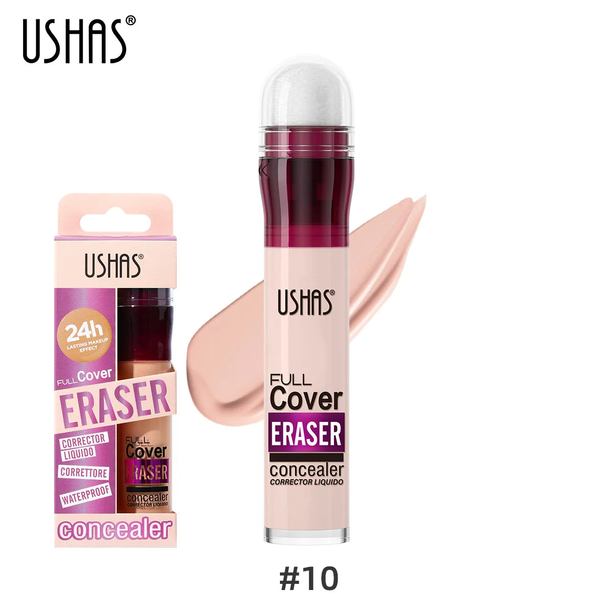 12 colors sponge head liquid foundation, long-lasting moisturizing liquid concealer, non-stripping waterproof concealer