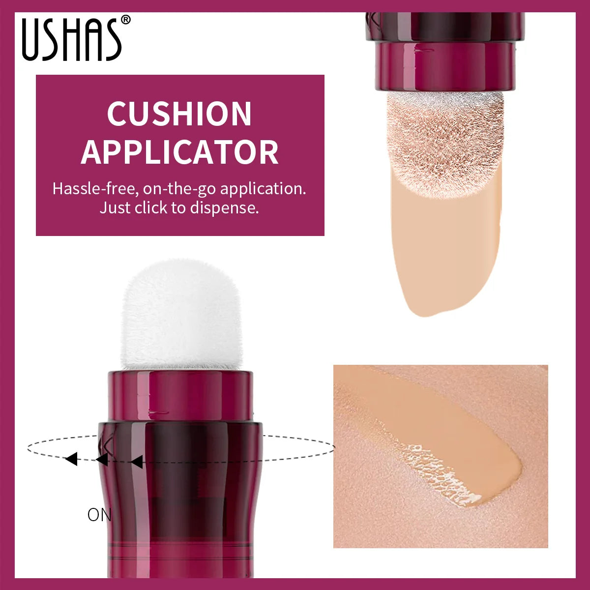 12 colors sponge head liquid foundation, long-lasting moisturizing liquid concealer, non-stripping waterproof concealer