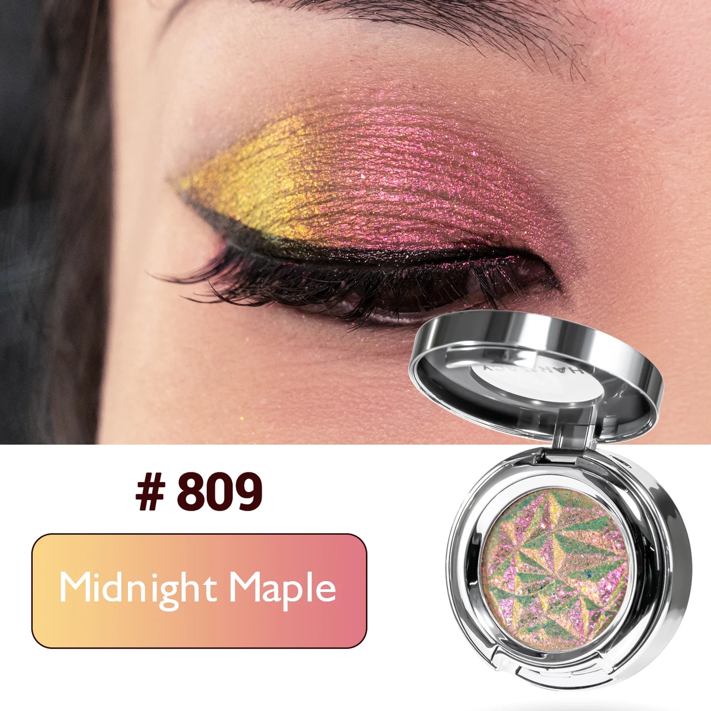 CHARMACY New 10 Multichrome Single Eye Shadow High Pigment Long Lasting Duo Chrome Eyeshadow Glitter Makeup For Eyes