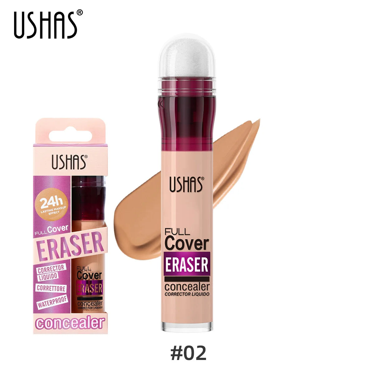 12 colors sponge head liquid foundation, long-lasting moisturizing liquid concealer, non-stripping waterproof concealer