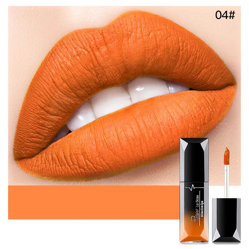 21-Color Beauty Lip Gloss Matte Mist Lip Glaze Waterproof Long lasting Cosmetics Lip Tint Paste Not-fade Liquid Lipstick.