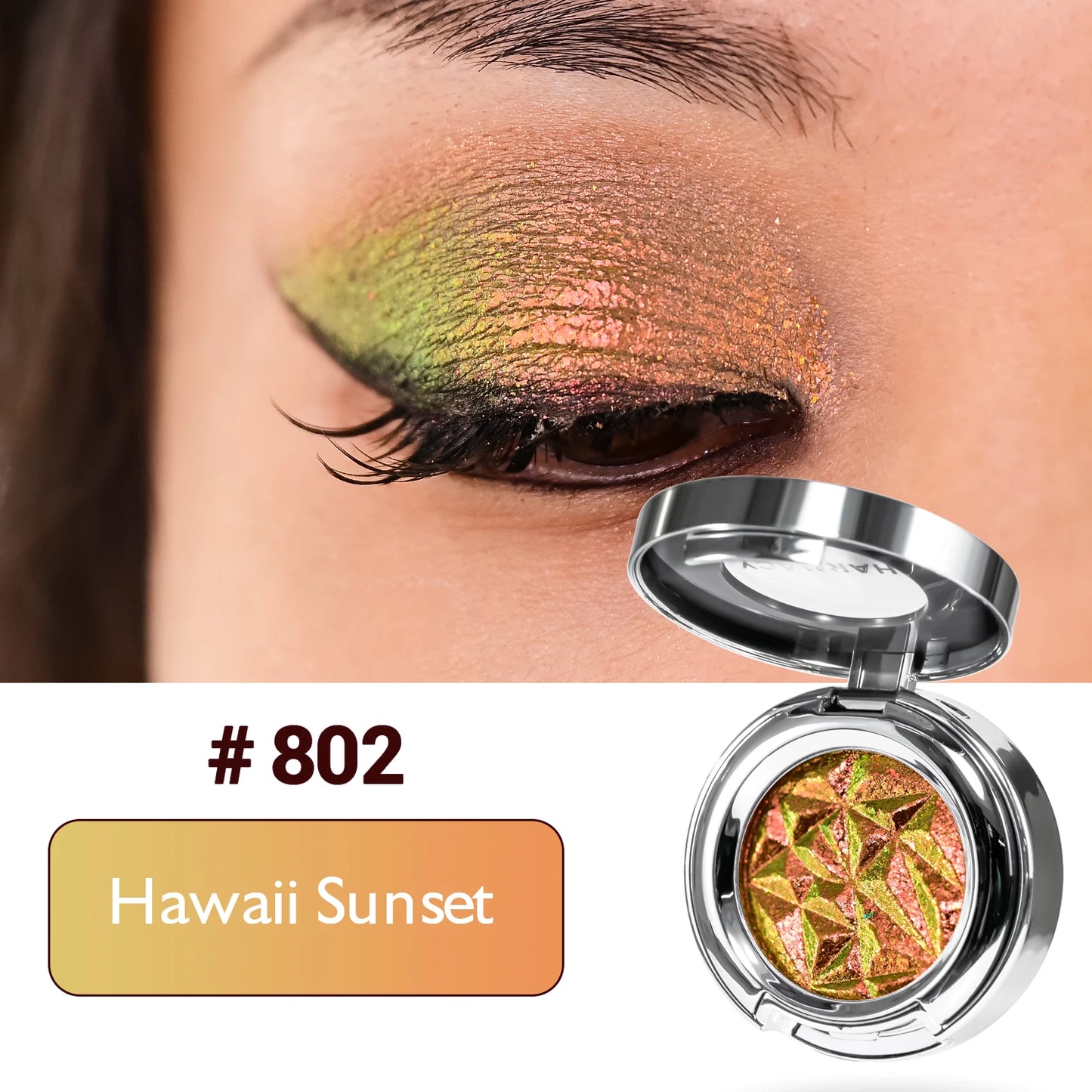 CHARMACY New 10 Multichrome Single Eye Shadow High Pigment Long Lasting Duo Chrome Eyeshadow Glitter Makeup For Eyes