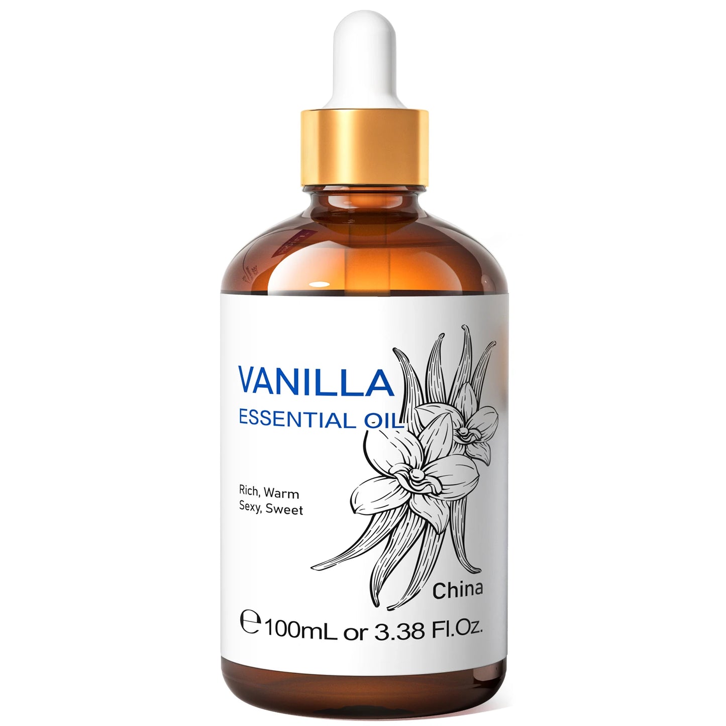 HIQILI 100ML Vetiver Essential Oils,100% Pure Nature for Aromatherapy, Diffuser, Humidifier,Massage, Relieving Stress, Hair Care
