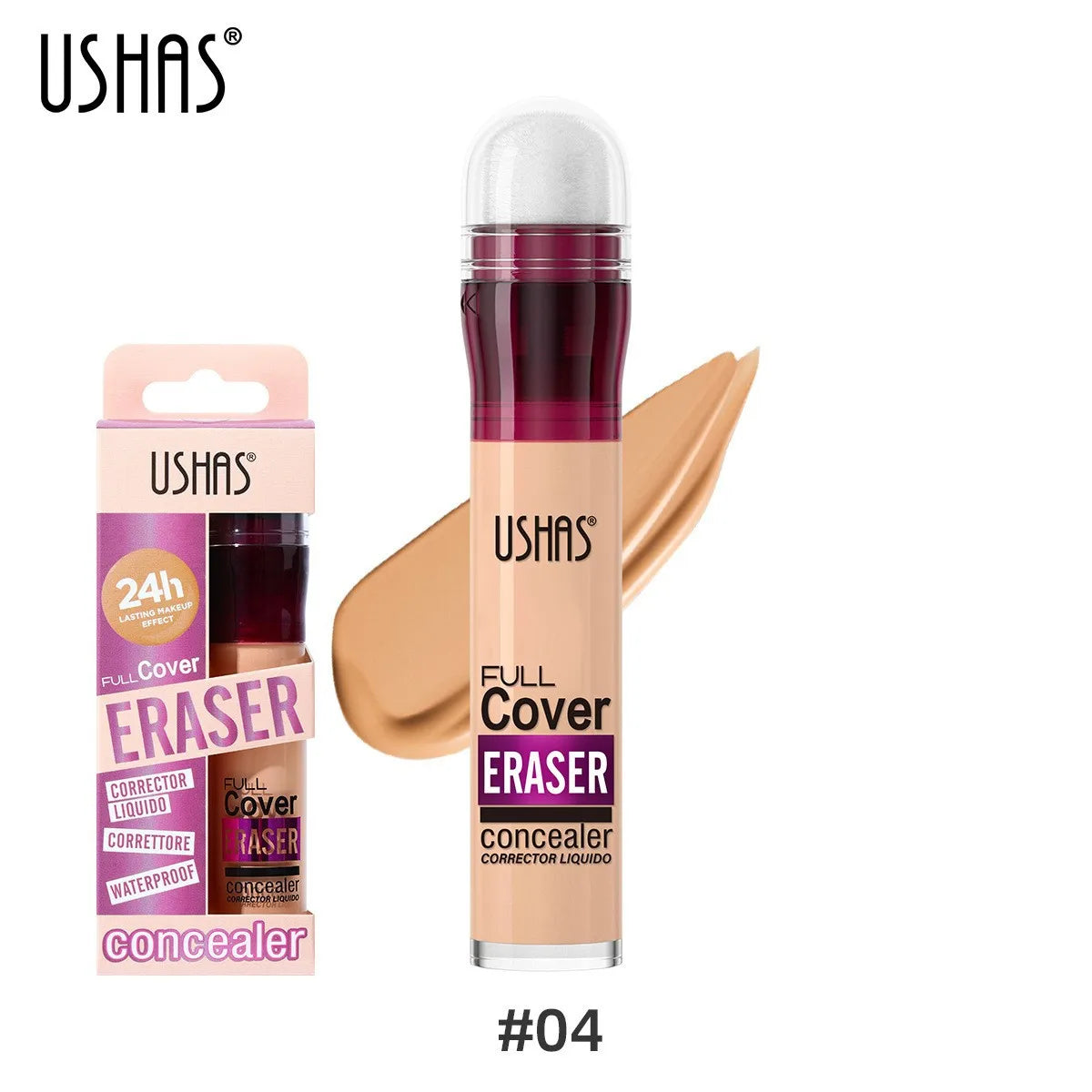 12 colors sponge head liquid foundation, long-lasting moisturizing liquid concealer, non-stripping waterproof concealer