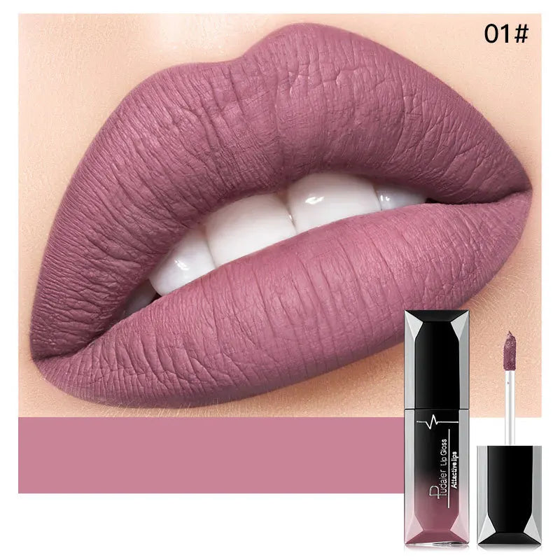 21-Color Beauty Lip Gloss Matte Mist Lip Glaze Waterproof Long lasting Cosmetics Lip Tint Paste Not-fade Liquid Lipstick.