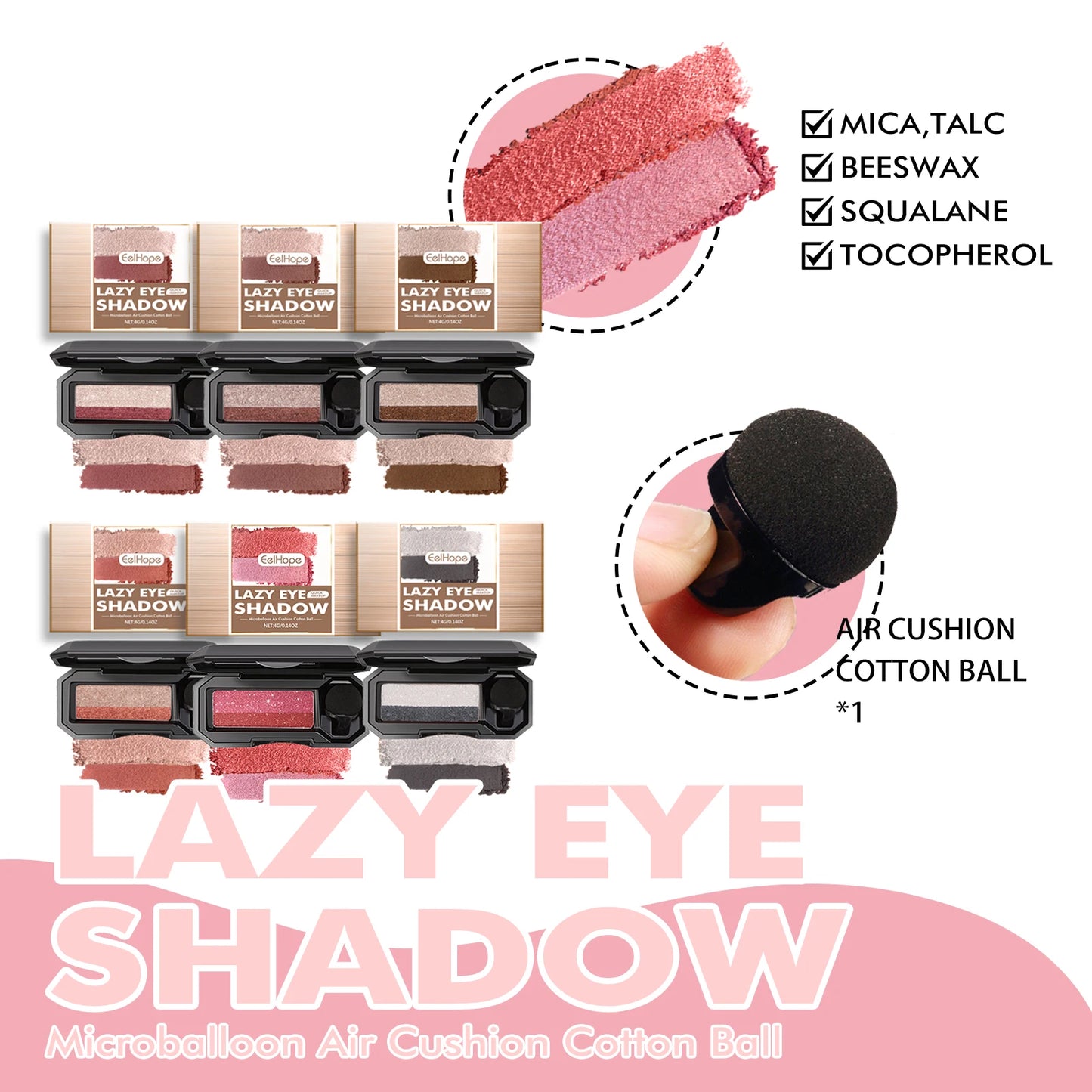 Two-color eyeshadow tray Matte makeup products Women's cosmetics Korea new beauty health lasting eyeshadow tray