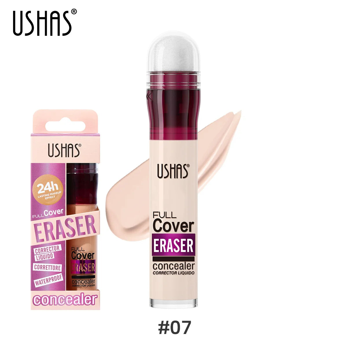 12 colors sponge head liquid foundation, long-lasting moisturizing liquid concealer, non-stripping waterproof concealer
