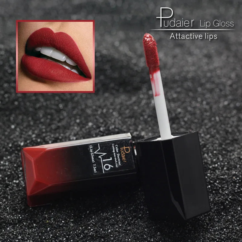 21-Color Beauty Lip Gloss Matte Mist Lip Glaze Waterproof Long lasting Cosmetics Lip Tint Paste Not-fade Liquid Lipstick.