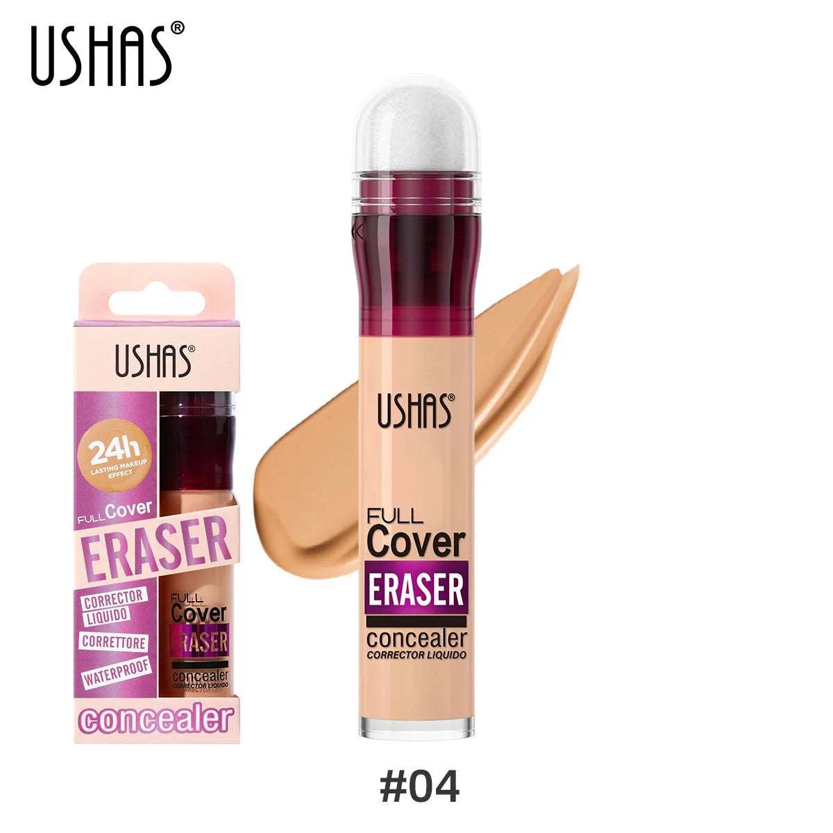 12 colors sponge head liquid foundation, long-lasting moisturizing liquid concealer, non-stripping waterproof concealer